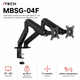 Настольное крепление для 2-х мониторов ITech MBSG-04F 17"-32" до 18 кг VESA 100x100 Black - изображение 1