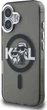 Etui plecki Karl Lagerfeld IML Glitter Karl & Choupette Sketch Logo MagSafe do Apple iPhone 16 Black (KLHMP16SHGKCGKBK) - obraz 4