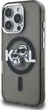 Etui plecki Karl Lagerfeld IML Glitter Karl & Choupette Sketch Logo MagSafe do Apple iPhone 16 Pro Black (KLHMP16LHGKCGKBK) - obraz 2
