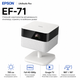 Проектор Epson LifeStudio Flex EF-71 3LCD FHD 700 ANSI лм HDMI Wi-Fi White (V11HB79042) - изображение 1