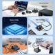 USB-концентратор SAMZHE 3.0, высокоскоростная 4-портовая док-станция расширения, удлинительный кабель-конвертер для ноутбука с разъемом питания, 1,5 метра, черный, HUB02 - изображение 4