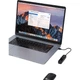 USB-концентратор PHILIPS 2.0 с четырьмя портами и разъемом для внешнего источника питания, удлинительный кабель-конвертер для ноутбуков и настольных компьютеров Huawei с 4 портами, 2 метра. - изображение 2