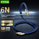 Кабель YYTCG G2 2xRCA - 2xRCA, монокристаллическая медь 6N, 1 м, Black/Blue - изображение 2
