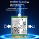Беспроводной сетевой адаптер Wavlink AX210, Intel Gigabit Gaming WiFi 6, встроенная сетевая карта M.2 для ноутбука, WiFi-приемник, Bluetooth 5.3 - изображение 5