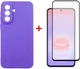 Комплект чехол для смартфона + стекло Samsung Galaxy A37 DENGOS Carbon Purple (DG-KM-201) - изображение 1