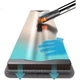 Швабра Jiabangshou Rainbow Flat Mop, 40 см, 2 тканевые насадки для домашнего использования, уборка без рук, насадка из алюминиевого сплава 2026, чудо для уборки пола. - изображение 1