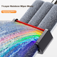 Швабра Jiabangshou Rainbow Flat Mop, 40 см, 2 тканевые насадки для домашнего использования, уборка без рук, насадка из алюминиевого сплава 2026, чудо для уборки пола. - изображение 5