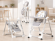 Стульчик для кормления BabyChair с регулируемой спинкой и столиком, шезлонг, колеса, складной X-715 / Стульчик-шезлонг для кормления / Детское кресло с регулируемой спинкой и столиком - изображение 4