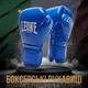 Боксерские перчатки Leone GN111 THE GREATEST Blue 16 унций (бинты 4 м. в комплекте) - изображение 2