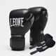 Боксерские перчатки Leone GN111 THE GREATEST Black 18 унций (бинты 4 м. в комплекте) - изображение 1