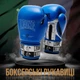 Боксерские перчатки Leone GN208 ICONIC Blue 14 унций (бинты 4 м. в комплекте) - изображение 2