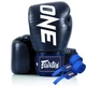 Боксерские перчатки Fairtex BGV1-ONE (натуральная кожа) Blue 14 унций (бинты в комплекте) - изображение 1