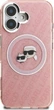 Etui plecki Karl Lagerfeld IML Glitter Karl & Choupette Heads Logo MagSafe do Apple iPhone 16 Pink (KLHMP16SHMKBKCHP) - obraz 3