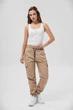 Жіночі Бавовняні Штани Карго Without Reflective S Beige - зображення 2