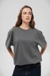 Жіноча Бавовняна Оверсайз Футболка Without Greatest S/M Dark Gray - зображення 1