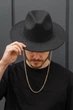 Чоловічий Капелюх Without Fedora З Ланцюжком Black - зображення 2