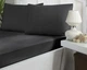 Простынь на резинке First Choice 180х200х30 + 2 наволочки 50х70 сатин Anthracite - изображение 1