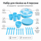 Набор для пикника на 4 персоны, 26 предметов, Голубой (108-BLUE) - изображение 2