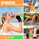 Спортивна фітнес пляшка для води Hydrated 1000 мл в зал для фітнесу оранжево-зелена - зображення 7