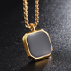Чоловічий квадратний кулон, підвіска з ланцюжком Square GOLD - зображення 5