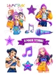Декор на торт Кейпоп-мисливиці на демонів KPop Demon Hunters з написом вафельний папір для торта їстівний друк на вафельному папері харчова вафельна картинка щільна А4 2406264202 - зображення 1