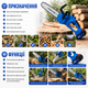 Аккумуляторная цепная пила Moser 12" Electric Saw 21V с двумя аккумуляторами, беспроводная электропила для обрезки деревьев, распиловки древесины, ухода за садом и бытовых работ - изображение 6