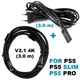 Кабель питания для PS5 / PS5 Slim/Pro (3м) + HDMI кабель 4K (3м) - изображение 1