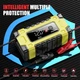 Зарядное устройство автомобильное 12V/24V Foxsur FBC122410E Автоматическое импульсное с функцией восстановления Yellow (19432) - изображение 9