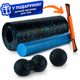 Масажний набір PowerPlay PP_4015 EPP Foam Roller Set 4in1 (2-ва роли + 2-ва м'ячі) Чорно-синій - изображение 1