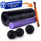 Масажний набір PowerPlay PP_4015 EPP Foam Roller Set 4in1 (2-ва роли + 2-ва м'ячі) Чорно-Фіолетовий - изображение 1