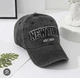 Кепка для парня и девушки New York унисекс винтажный хлопчатобумажный 56-60 см, бейсболка солнцезащитная легкая проветриваемая унисекс Серый - изображение 11