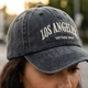 Кепка Los Angeles вінтажна літня, бейсболка vintage унісекс з бавовни 100% cotton регульований розмір 56-60 см Сірий - зображення 4