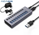 USB хаб Acasis HS-710MG USB 3.2 Gen 2 з блоком живлення 10 портів hub концентратор алюмінієвий - зображення 1