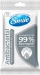 Упаковка влажных салфеток Smile Antibacterial со спиртом 3 пачки по 15 шт (42502563) - изображение 2