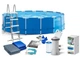 Каркасный бассейн Intex 28242 Metal Frame Pool 457×122 см — большой семейный бассейн с насосом, стремянкой и тентом (IND-28242) - изображение 1