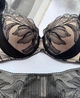 Комплект белья: бюстгальтер push-up и бразилианы 9420br Balaloum черно-бежевый 90D/2XL - изображение 4