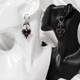 Сережки Червоне серце з хрестом - зображення 5