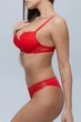 Комплект белья: бюстгальтер push-up и бразилианы 9451 Balaloum красный 80B/L - изображение 3