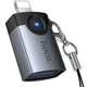 Переходник Hoco UA46 Lightning Male to USB Female USB2.0 Metal gray - изображение 1