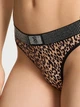 Комплект белья со стразами Victoria's Secret бюстгальтер и трусики тонг 1159987593 (Леопардовый 38C/L) - изображение 6