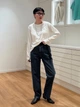 Женское боди AIRism UNIQLO с длинным рукавом 1160042939 (Молочный L) - изображение 6