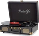 Виниловый проигрыватель R609 Vintage Suitcase с Bluetooth и встроенными колонками черный - изображение 3