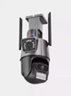 Інтелектуальна IP-камера Wi-Fi Full HD, ANDER ONE, 360°, 2 объектива, для зовнішнього та внутрішнього відеоспостереження, поворотна, з мікрофоном, функцією нічного бачення та датчиком руху, у чорно-сірому дизайні (2197046587) - зображення 14