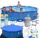 Круглый каркасный бассейн 450х90 см на 12157 л Avenli с полным комплектом для установки Синий - изображение 1