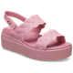 Жіночі Сандалі Бруклін crocs brooklyn woven low wedge Rossete (37-38, рожевий) - зображення 5