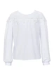 Блузка для девочки с длинным рукавом Sly 118/S/19 белый 140 - изображение 3
