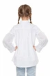 Блузка для девочки с длинным рукавом Sly 130/S/19 белый 146 - изображение 3