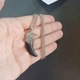 Підвіска чоловіча Кіготь Орла на ланцюжку, стильний чорний кулон-амулет з головою орла - зображення 3