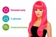 Карнавальна перука Smiffys Babelicious Neon Pink довге пряме волосся з чубчиком неоново-рожеве (SKU-303) - изображение 2