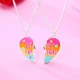 Парные подвески для лучших подруг Best Friends на магните, двойной кулон Сердце BFF с цветной эмалью - изображение 4